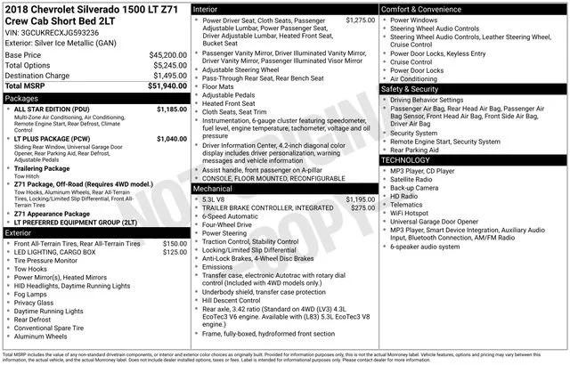 chevrolet silverado 1500 2018 3GCUKRECXJG593236 image chevrolet silverado 1500 2018 3GCUKRECXJG593236 image